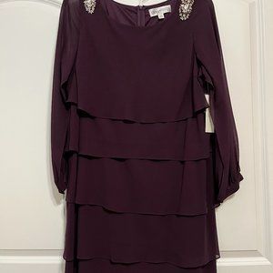 NWT, Emma Street sz16W semi-formal in Eggplant with rhinestones
